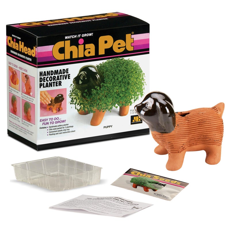 Chia Pet Puppy with Seed Pack, Decorative Pottery Planter, Easy to Do and Fun to Grow, Novelty Gift, Perfect for Any Occasion - Image 4